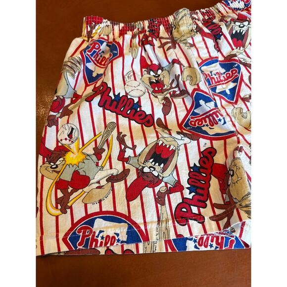 Vintage Phillies Taz Boxer Shorts Youth XL 90s Looney Tunes NWOT Baseball - Picture 3 of 8